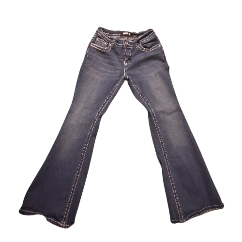 Women's Sky Flared Blue Jeans Size 3/4